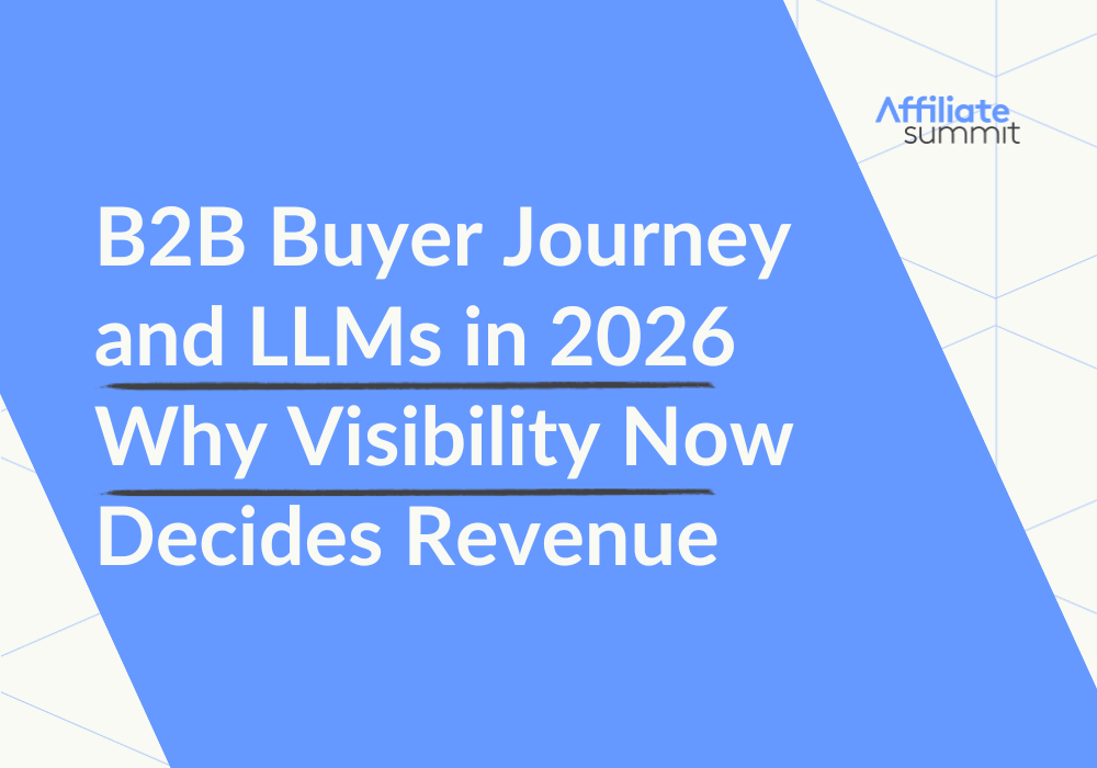 An image of the blog title: B2B Buyer Journey and LLMs in 2026 Why Visibility Now Decides Revenue 